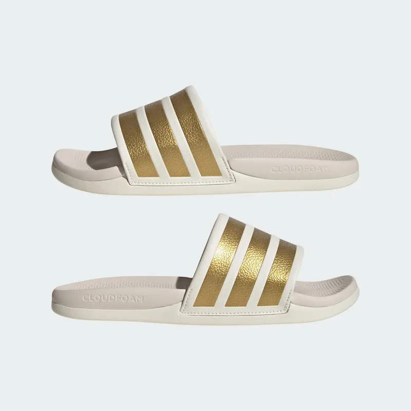 Adidas ADILETTE COMFORT 2.0 Slides Off White / Gold Metallic / Chalk White (JP9123)