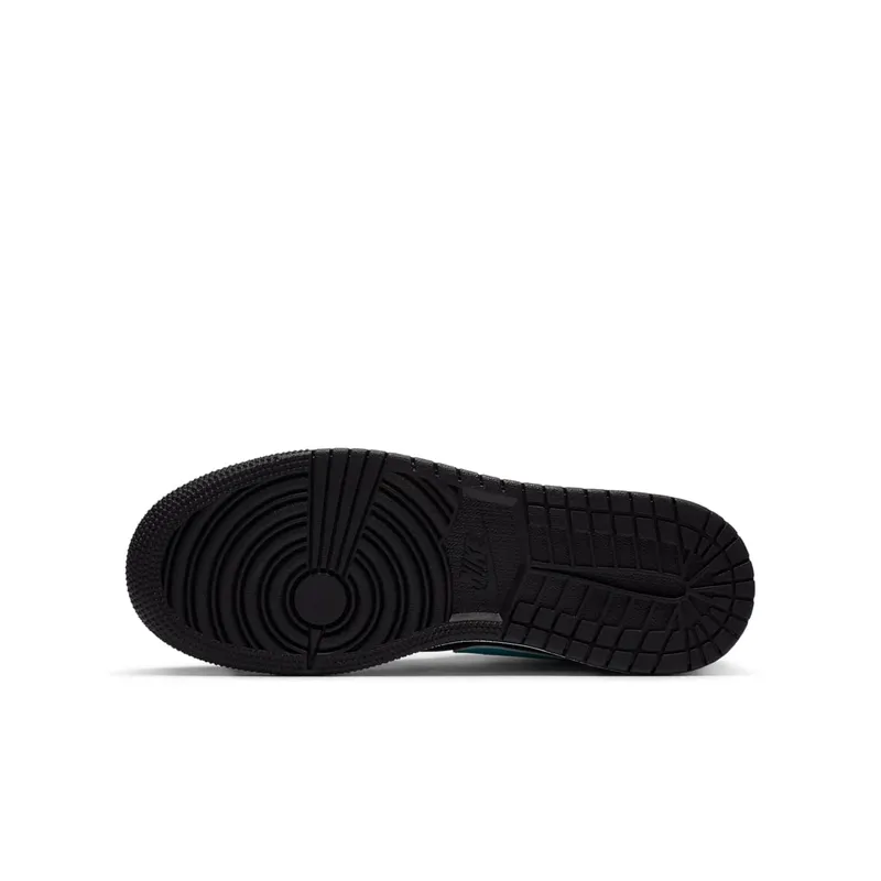 Jordan 1 Mid Grey Aqua (GS) Black/Light Aqua-Dark Smoke Grey (554725-063)