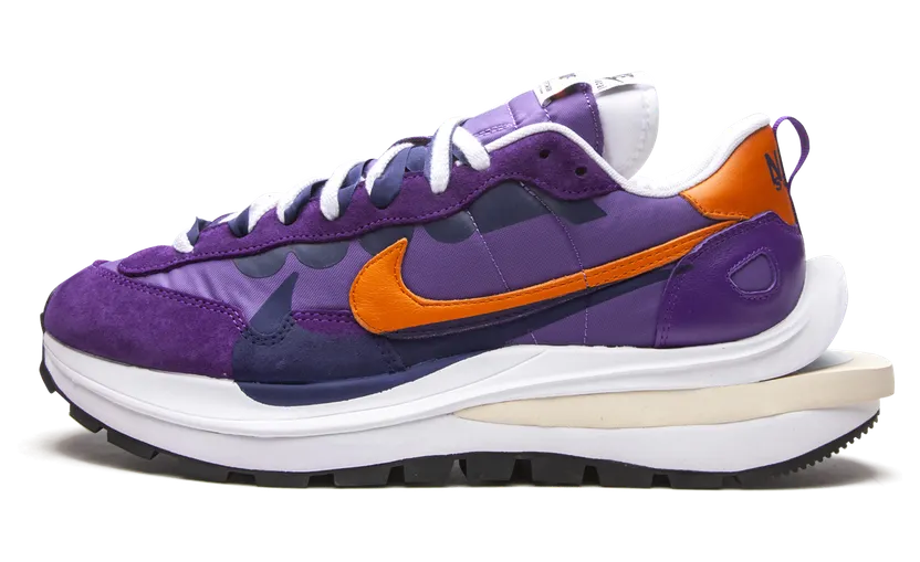 Nike x sacai Vaporwaffle Dark Iris (2021) – “Dark Iris / Campfire Orange / White” (DD1875-500)