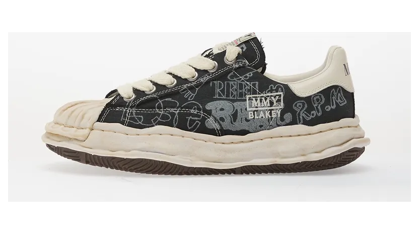 Maison Mihara Yasuhiro Blakey OG Sole Low Graffiti Printed Black White