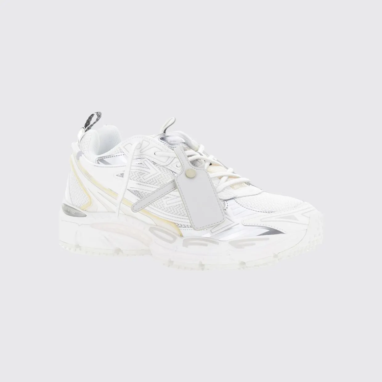 Off-White Bicolour Be Right Back Mesh Trainers with a Notched Sole White 1 (M295C9F0010101)