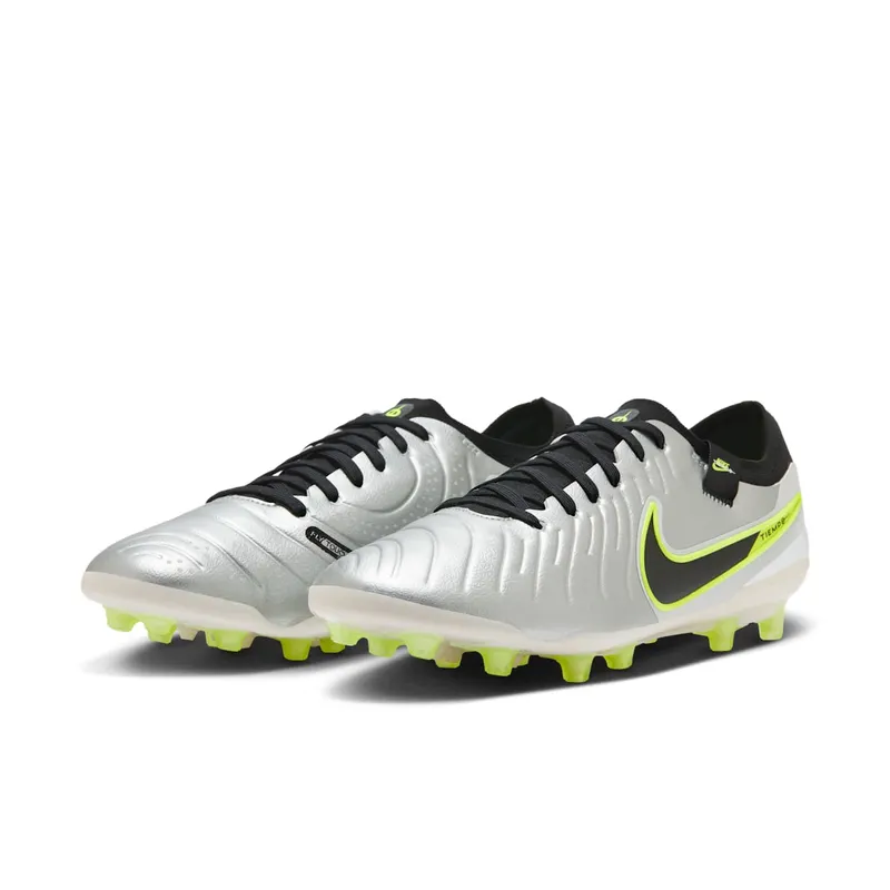 Nike Tiempo Legend 10 Pro AG Metallic Silver Volt Black (DV4334-001)