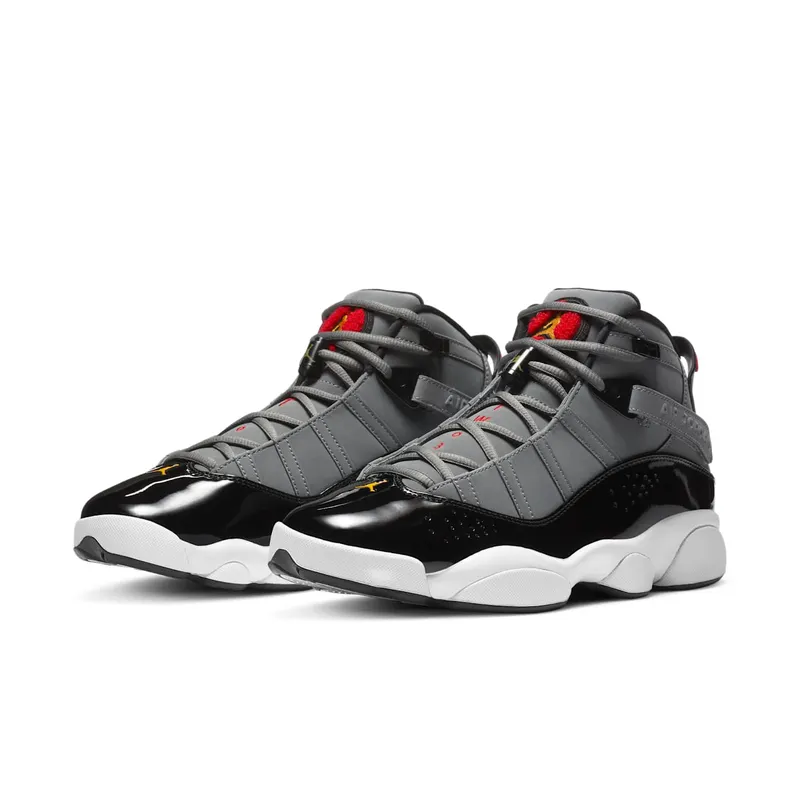 Jordan 6 Rings Smoke Grey Black Red Gold (322992-022)
