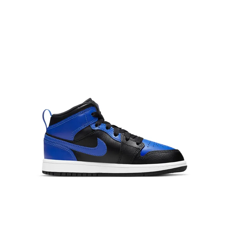 Jordan 1 Mid Hyper Royal (PS) Black/Hyper Royal-White (640734-077)