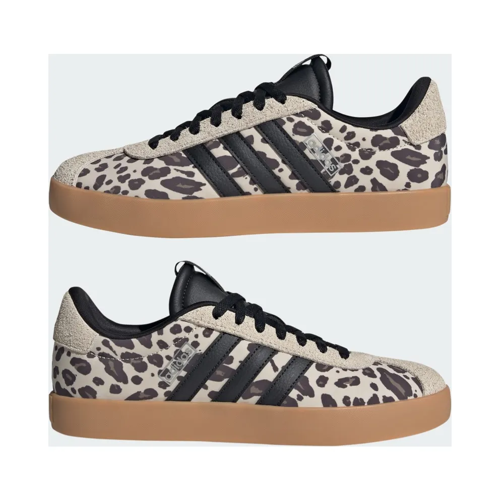 Adidas VL COURT 3.0 Crystal Linen / Core Black / Khaki Six “Leopard” (KI2689)