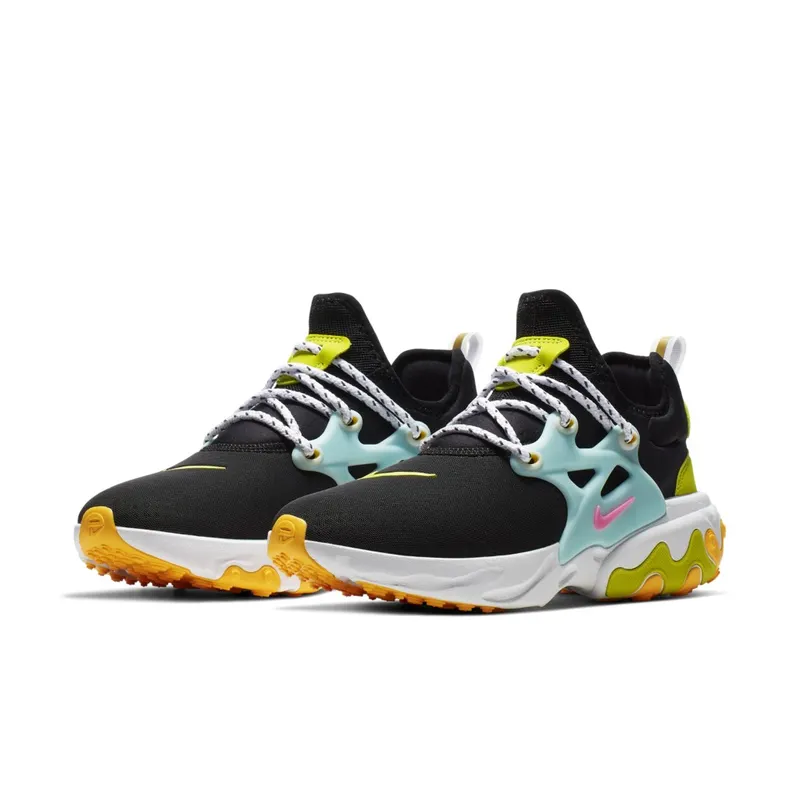 Nike React Presto Black Teal Tint Cyber (W) Black/Psychic Pink-Laser Orange-Teal Tint-Cyber (CJ0554-001)