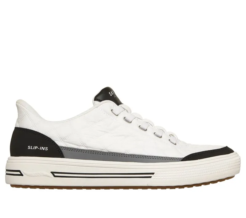 Skechers Slip-ins: Arch Fit Arcade – Cozy Fit Charming Daze Sneaker White/Black
