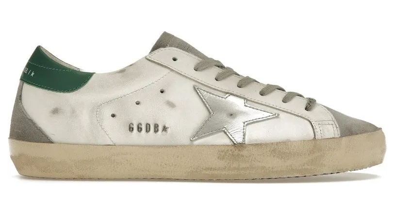 Golden Goose Super-Star White Silver Green (GMF00102.F004167.82171)