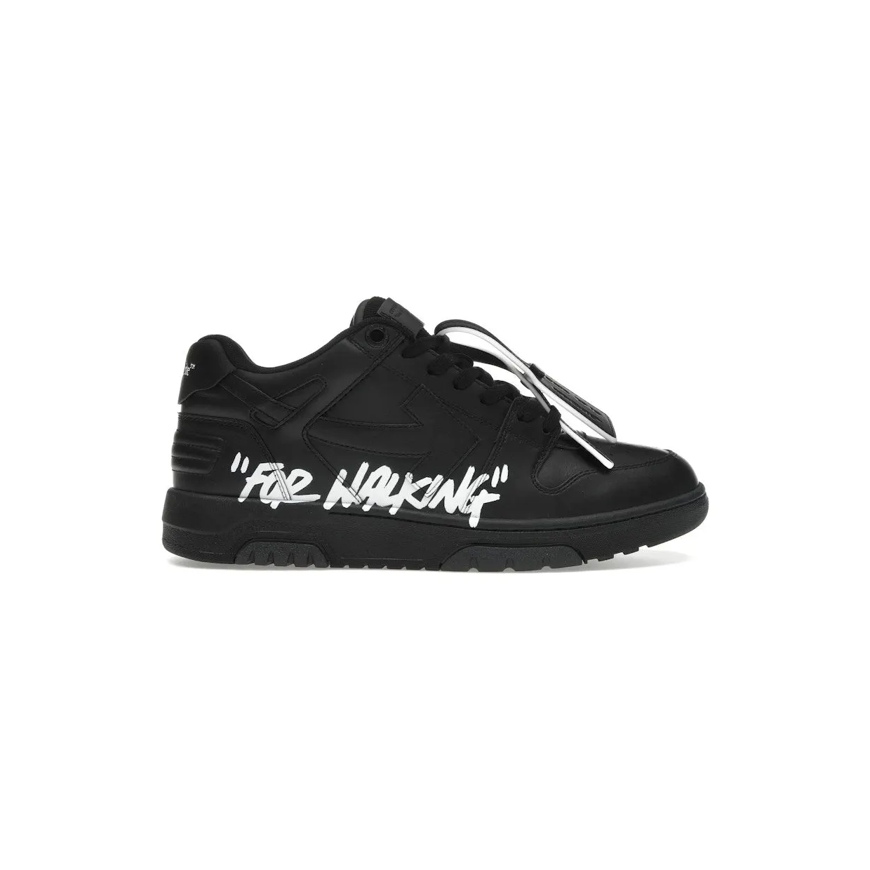 OFF-WHITE Out Of Office OOO Low Tops For Walking Black White (OMIA189C99LEA01A1001)