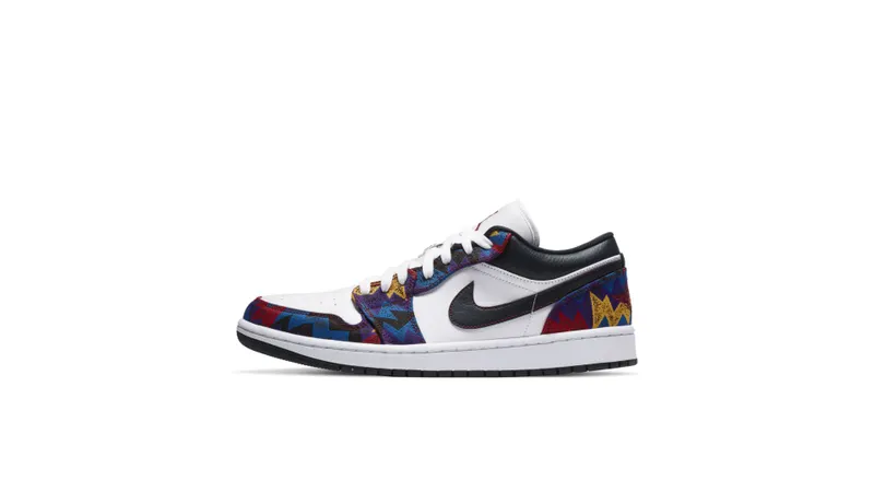 Jordan 1 Low Nothing But Net White/Dark Obsidian-Team Red (CZ8659-100)