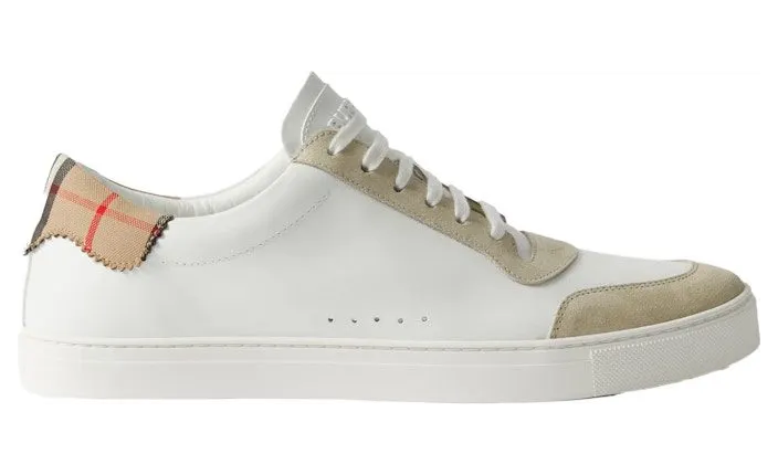 Burberry Cotton Check Sneakers Neutral White (80664681)