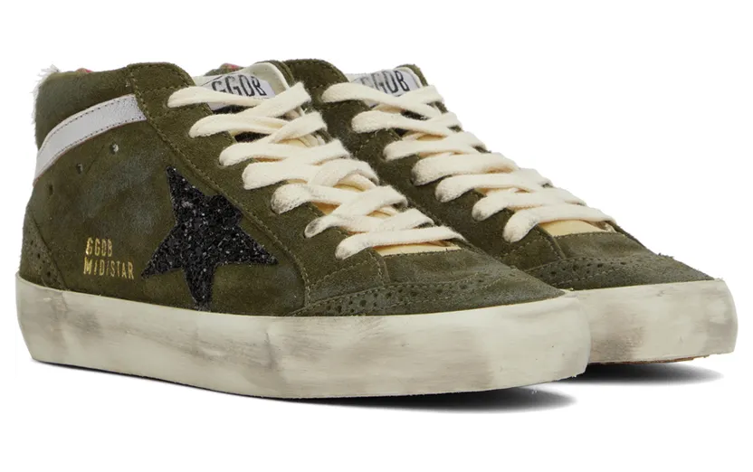 Golden Goose Khaki Mid Star Sneakers (GWF00122.F003228.35811) (4)
