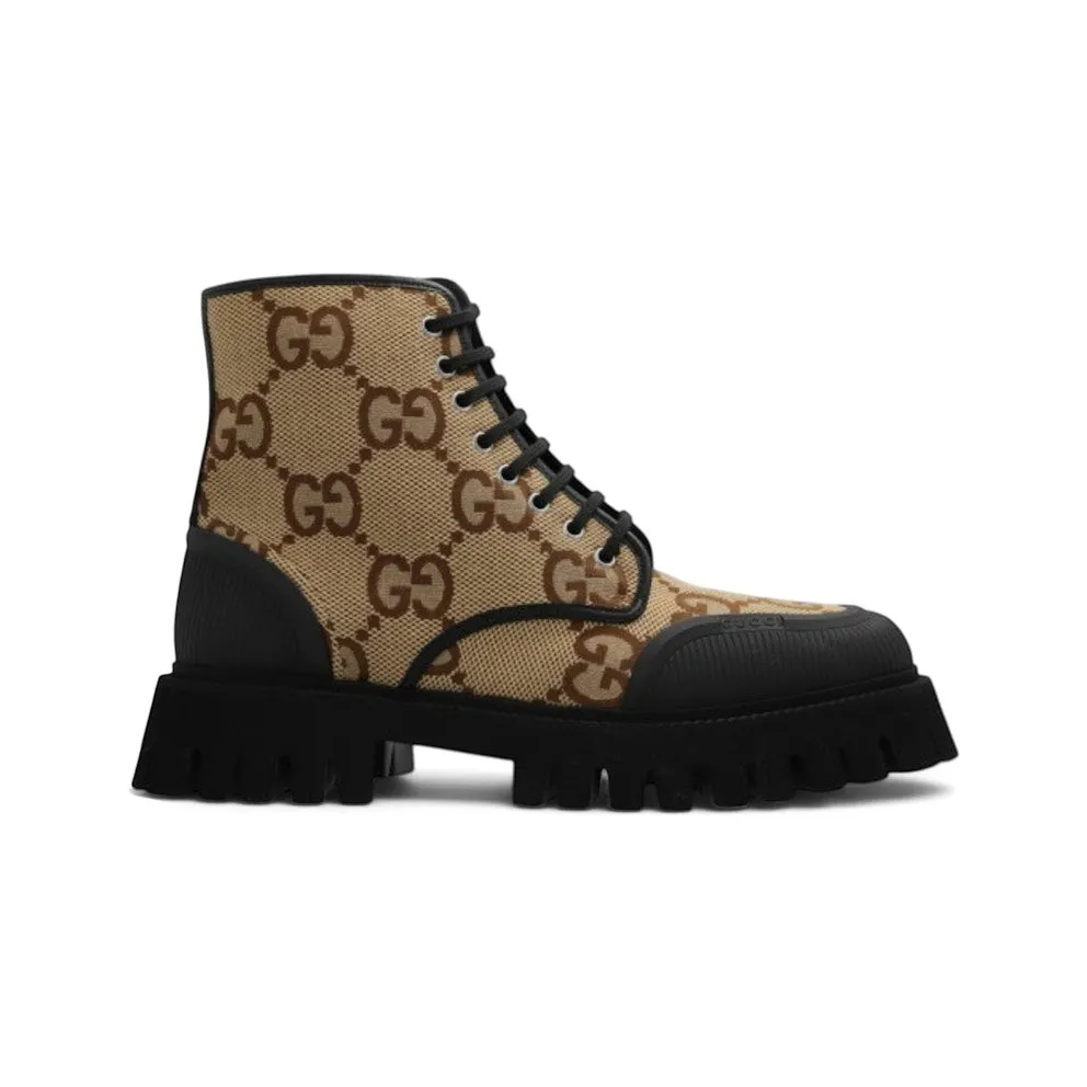 Gucci Lace Up Boot Maxi GG Camel (699970 UKOF0 2590)