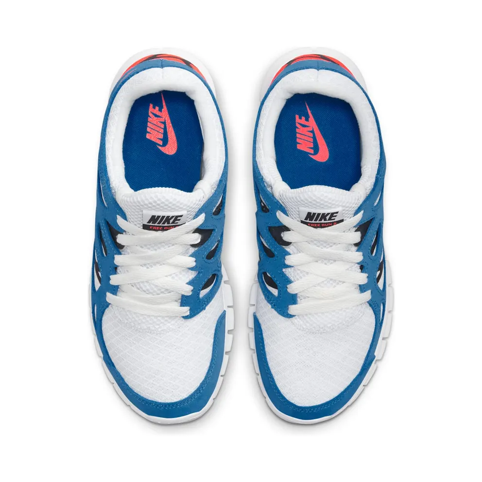 Nike Free Run 2 White Bright Crimson Photo Blue Black (DV2221-100)