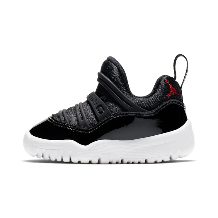 Air Jordan 11 Retro Little Flex TD “Black / White / Gym Red” (BQ7102-002)