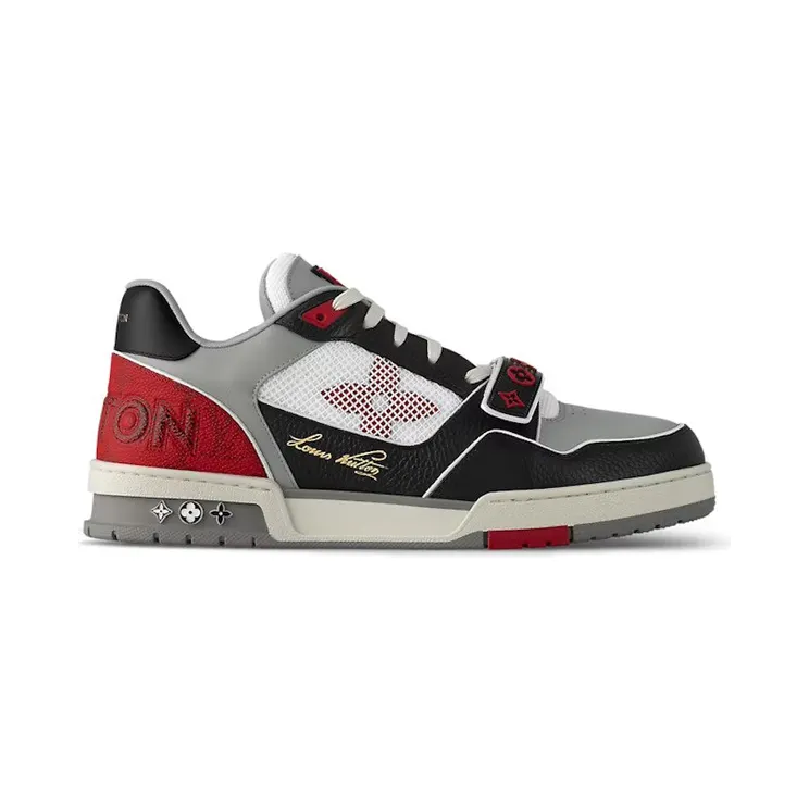 Louis Vuitton Lolv Trainer Strap On Black Grey Red (1AC4ZU)