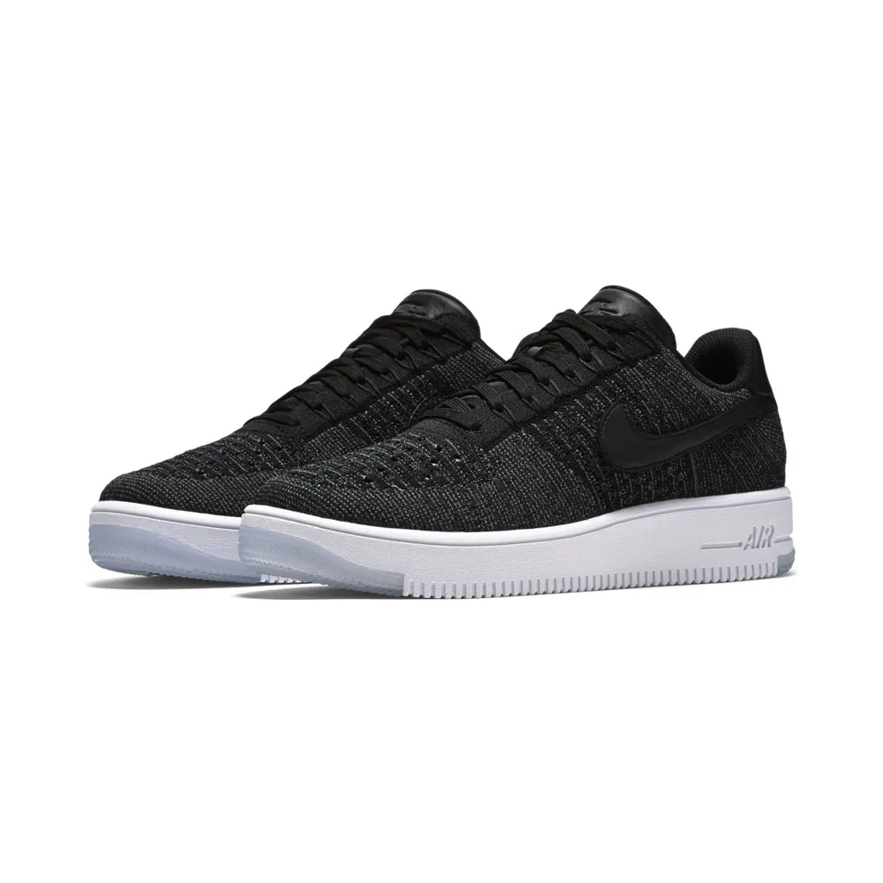 Nike Air Force 1 Flyknit Low Black White Black/Dark Grey/White (817419-004)