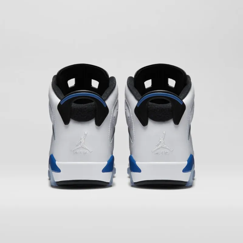 Jordan 6 Retro Sport Blue 2014 (GS) White/Sport Blue-Black (384665-107)