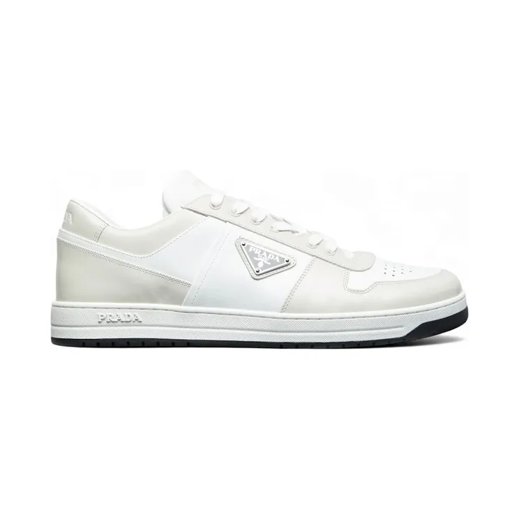 Prada Downtown Leather White Dusty Grey (2EE364 3LOI F0R6E)