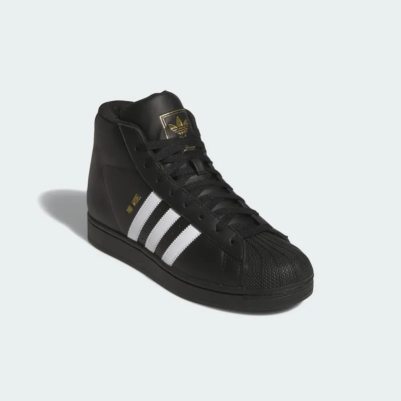 adidas Pro Model Core Black White Stripes Gold Metallic (HQ2516)