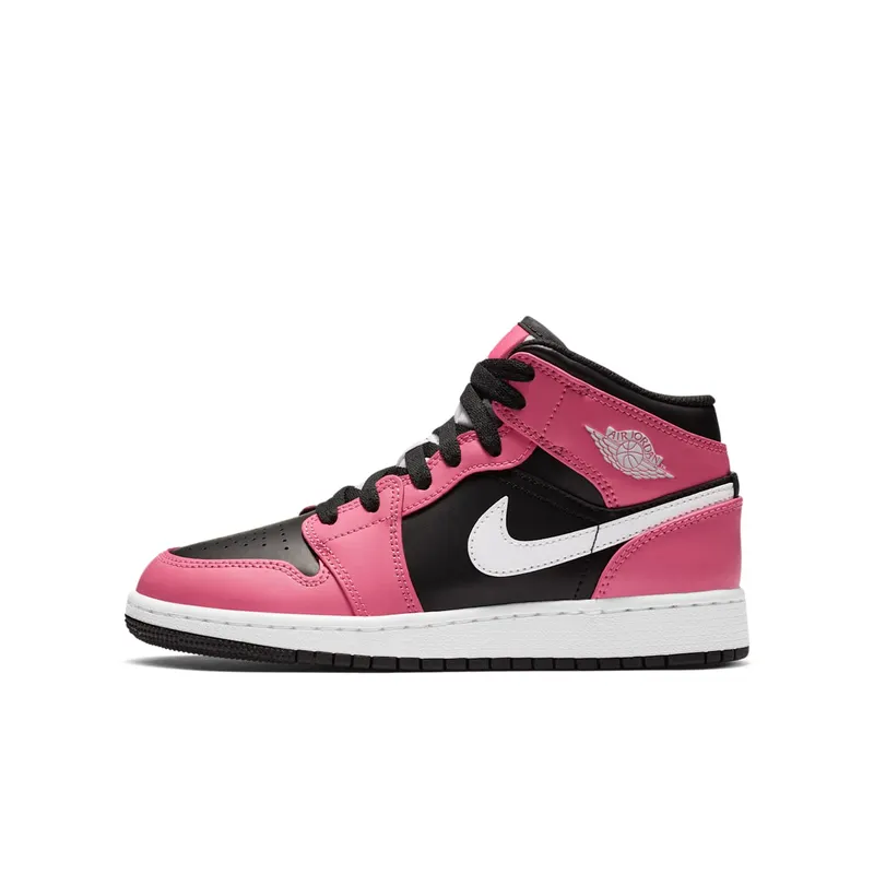 Jordan 1 Mid Pinksicle (GS) Black/White-Pinksicle (555112-002)