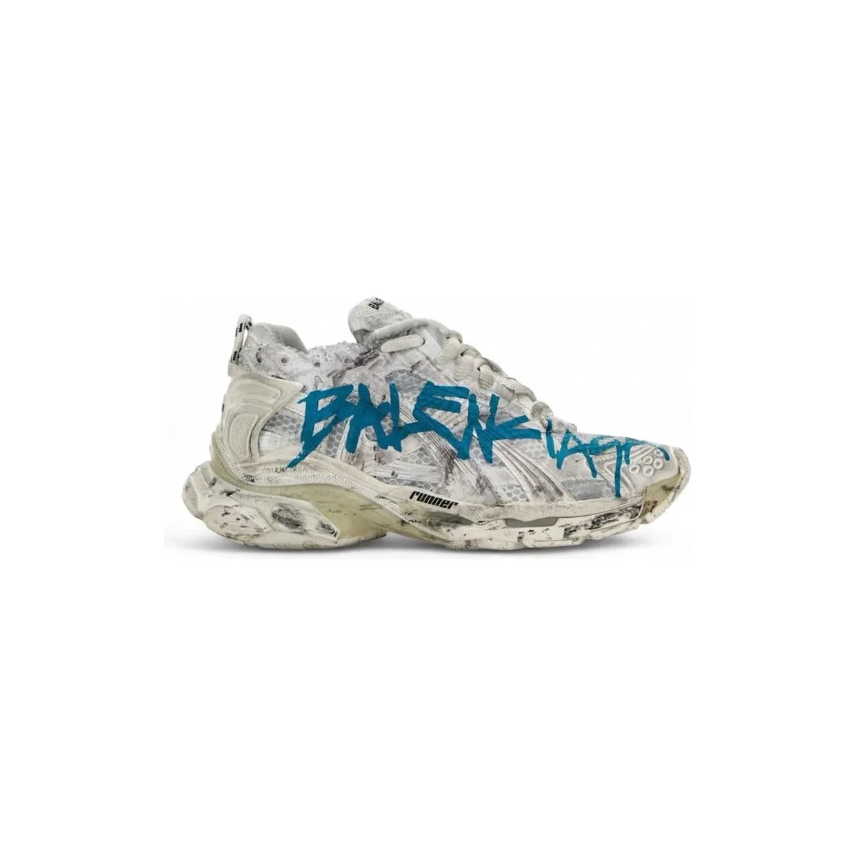 Balenciaga Runner Graffiti White Blue (772767W3RBQ9040)