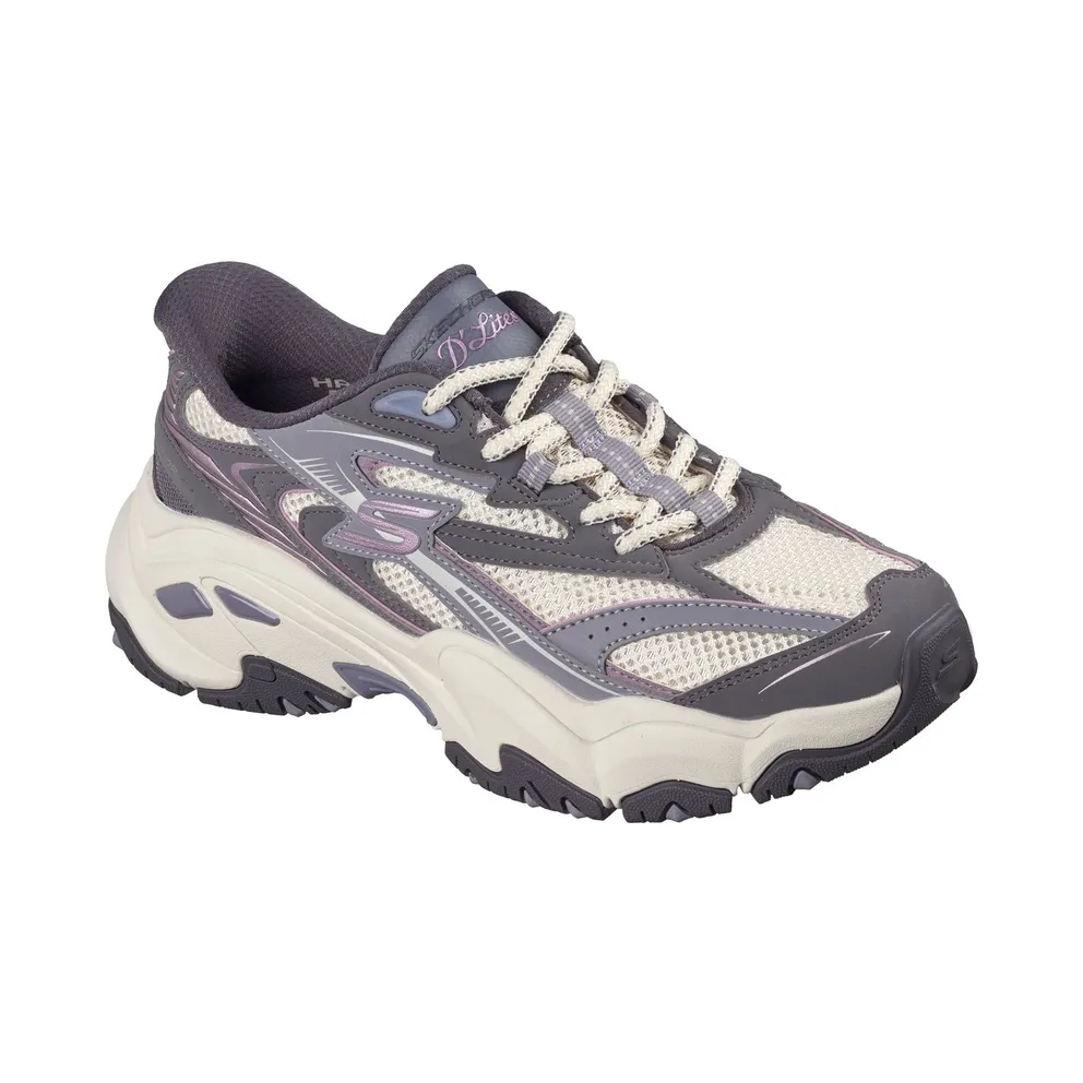 Skechers Slip-ins: D’Lites 6.0 Sneaker Natuurlijk/Purper