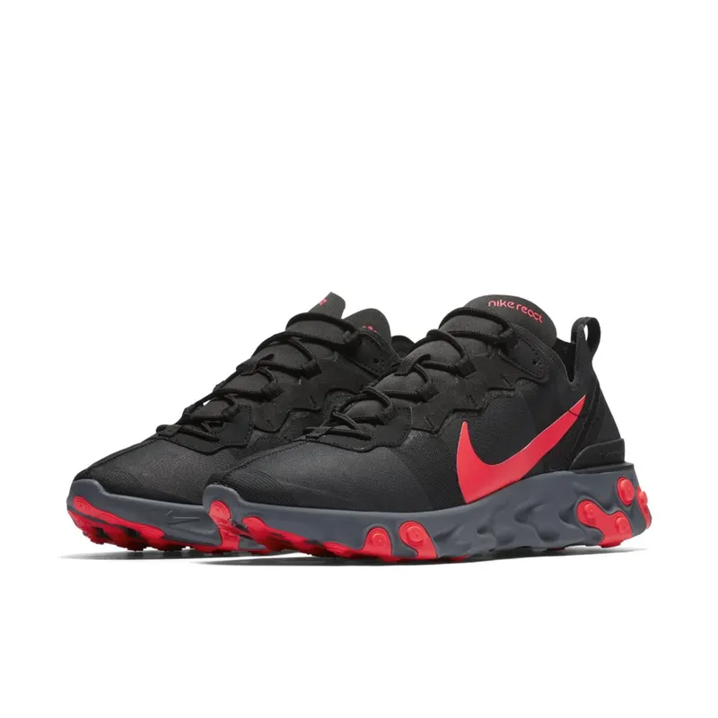 Nike React Element 55 Black Solar Red Black/Solar Red-Cool Grey (BQ6166-002)