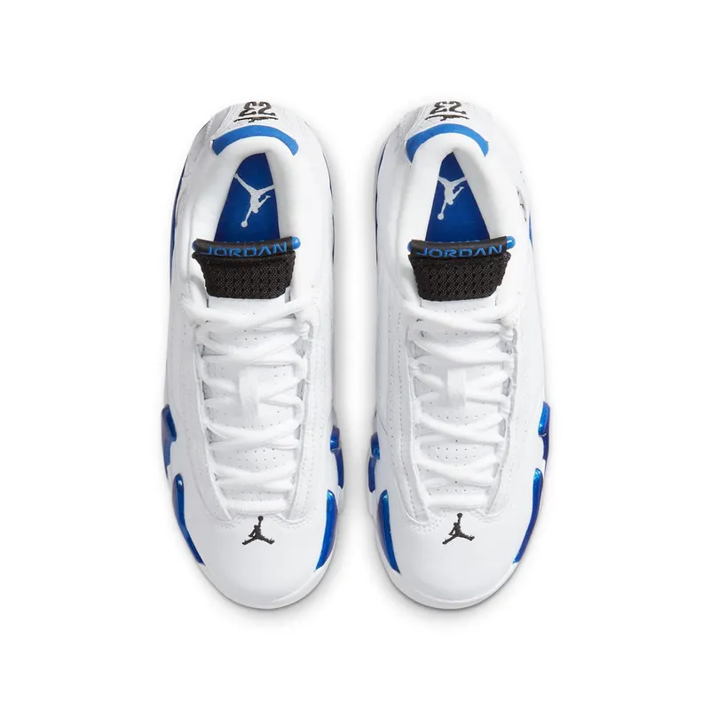 Jordan 14 Retro White Hyper Royal (GS) White/Black-Hyper Royal (487524-104)