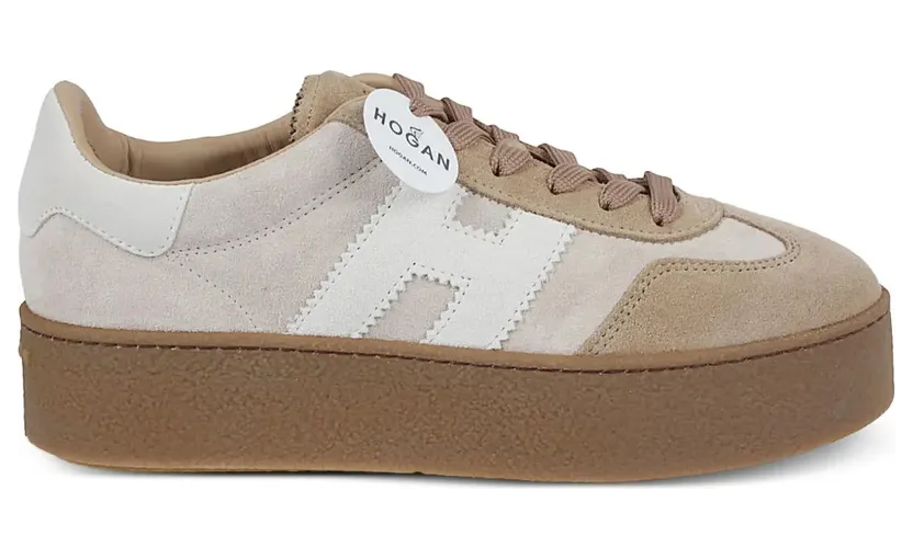 Hogan Leren with plateauzool – Beige (HXW6980FB6TTQ7)