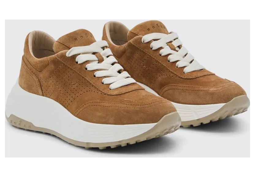 Hogan Suede Platform Camel (HXW6690GC10BTMC811)