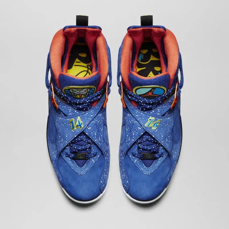 Jordan  8 Retro Doernbecher Hyper Blue-Electro Orange-Black (729893-480)