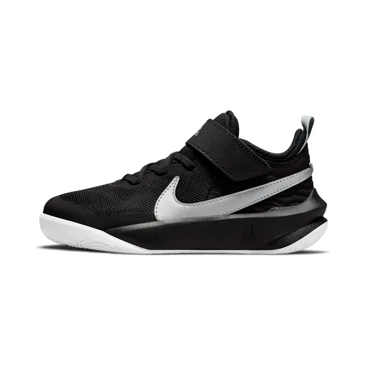 Nike Team Hustle D10 PS “Black / Volt / White / Metallic Silver” (CW6736-004)