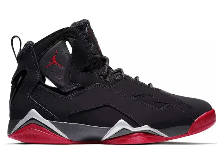 Jordan True Flight Black/Gym Red-Metallic Silver (342964-001)