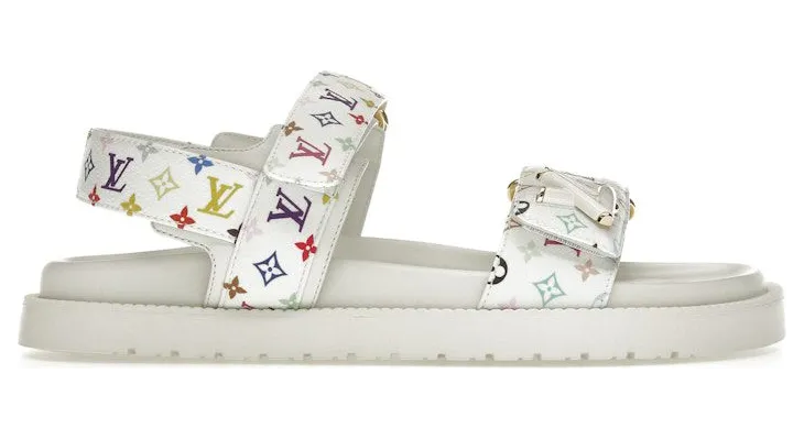Louis Vuitton LV Sunset Flat Comfort Sandal Takashi Murakami White (1AGXEQ)