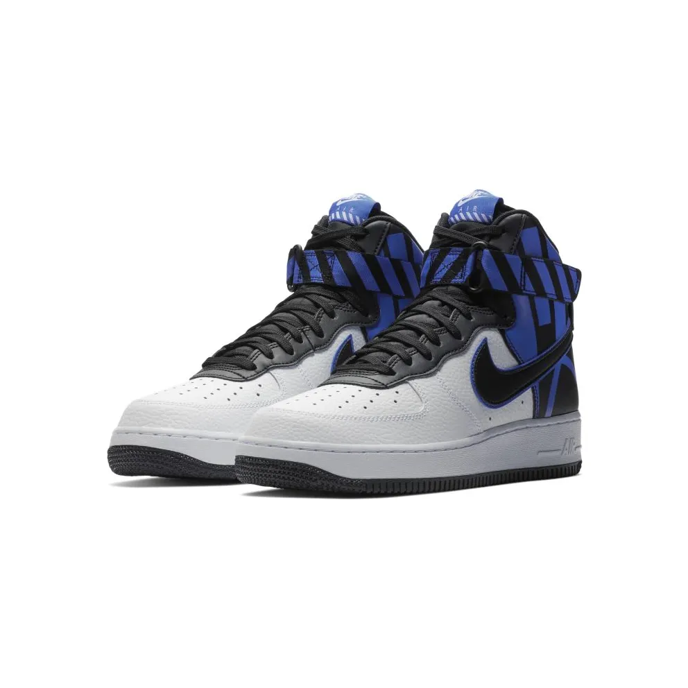 Nike Air Force 1 High Force Logo White Black Royal White/Black-Game Royal (806403-104)