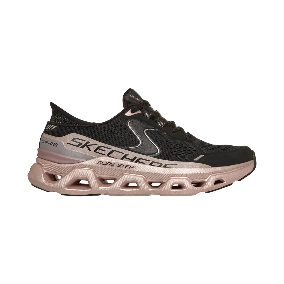 Skechers Slip-ins: Glide-Step Altus – Starlight Shine Sneaker Schwarz/Roos Gold