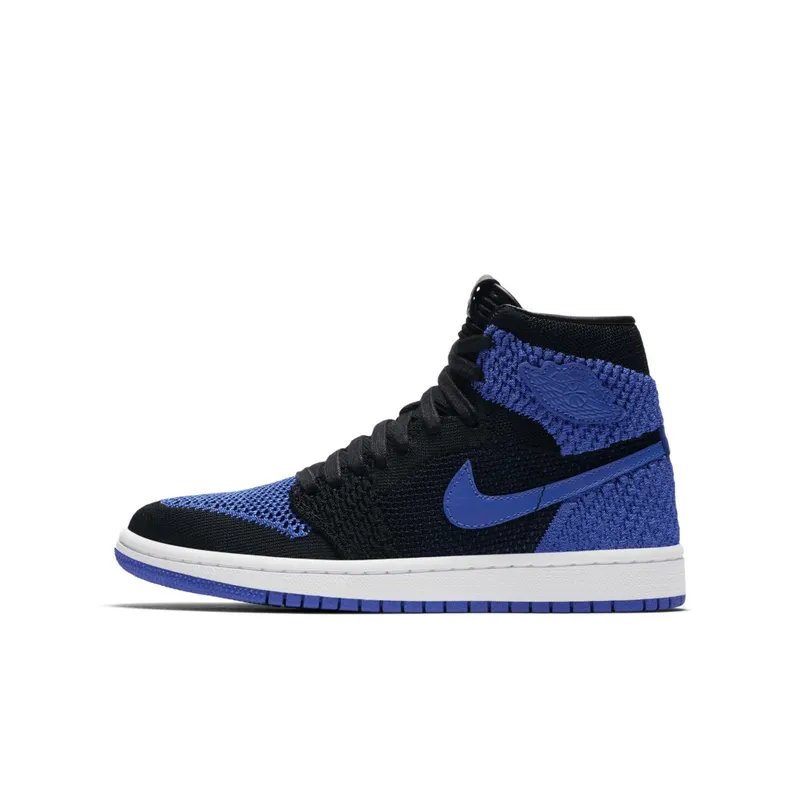 Jordan 1 Retro High Flyknit Royal (GS) Black/Game Royal-White (919702-006)