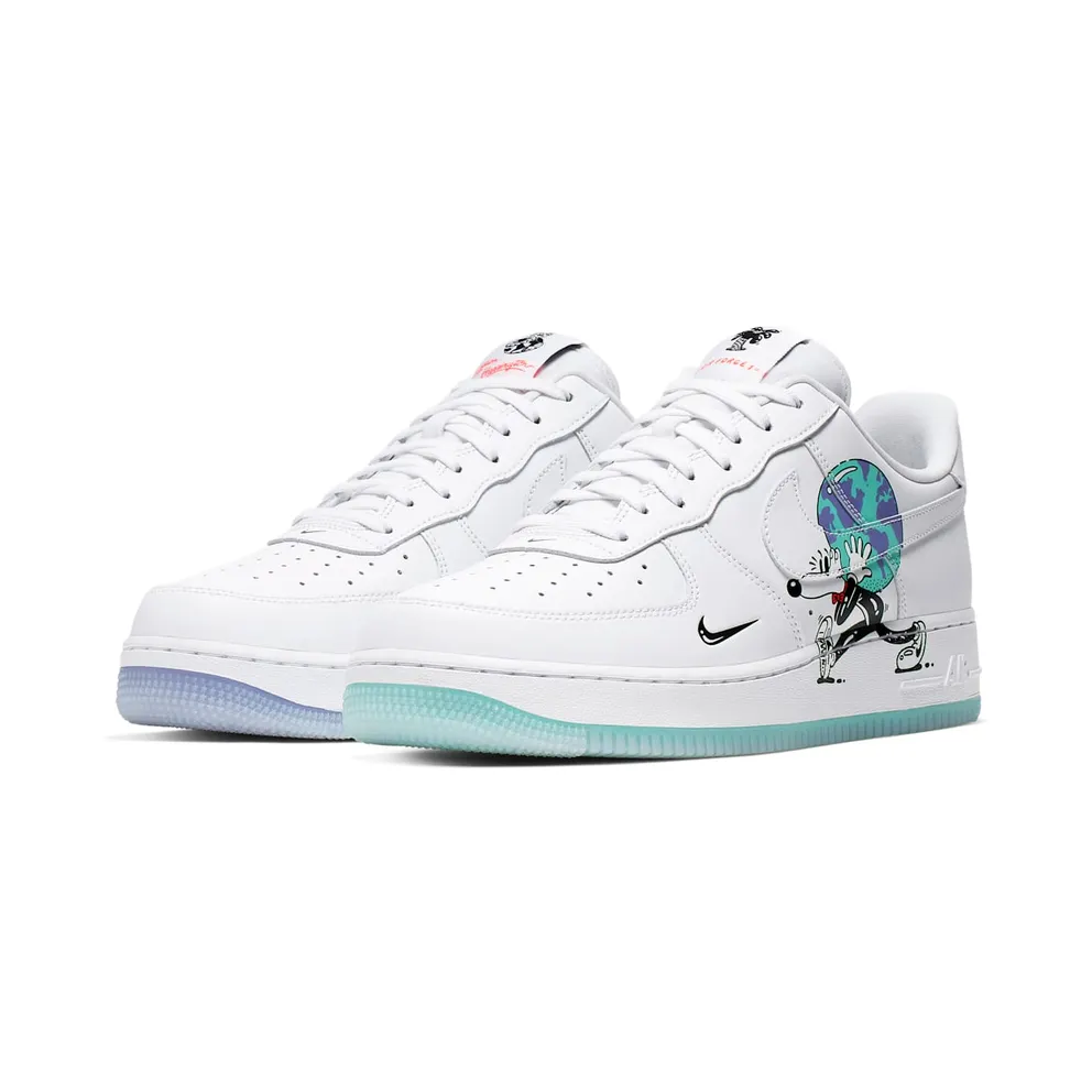 Nike Air Force 1 Flyleather Steve Harrington Earth Day (2019) White/White-White (CI5545-100)