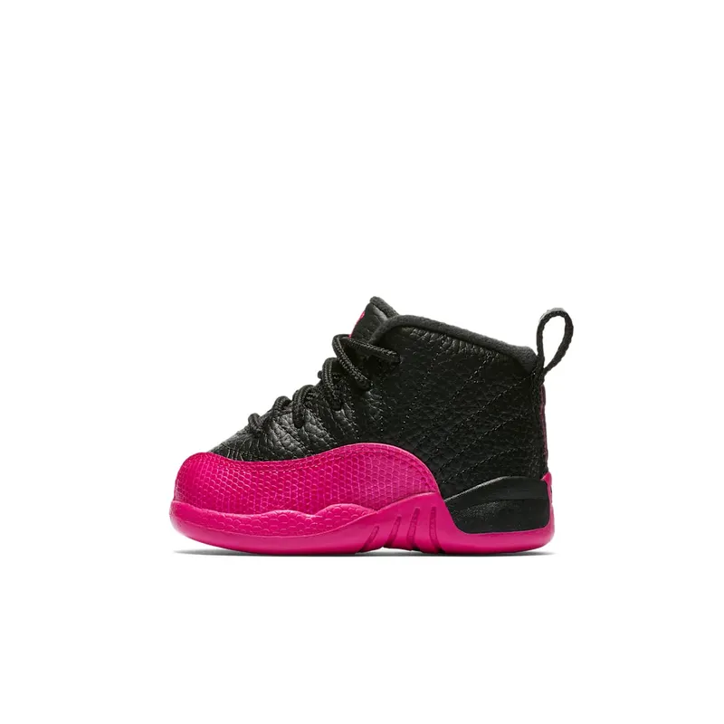 Jordan 12 Retro Black Deadly Pink (TD) Black/Deadly Pink-Metallic Silver (819666-026)