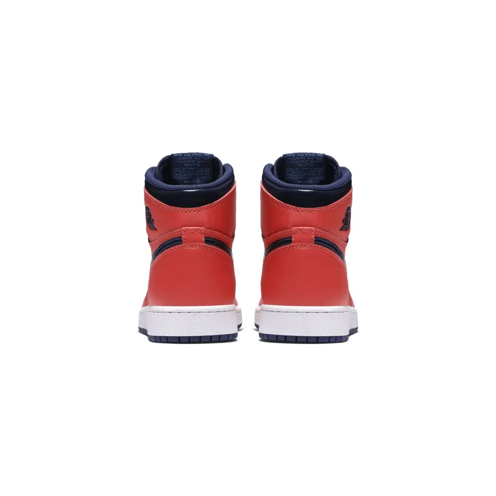 Jordan 1 Retro David Letterman (GS) Light Crimson/Midnight Navy-University Blue-White (575441-606)