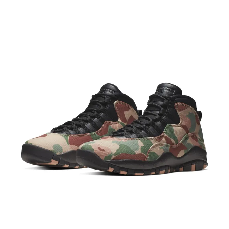 Jordan 10 Retro Duck Camo Rattan/Black-Black-Dusted Clay (310805-200)
