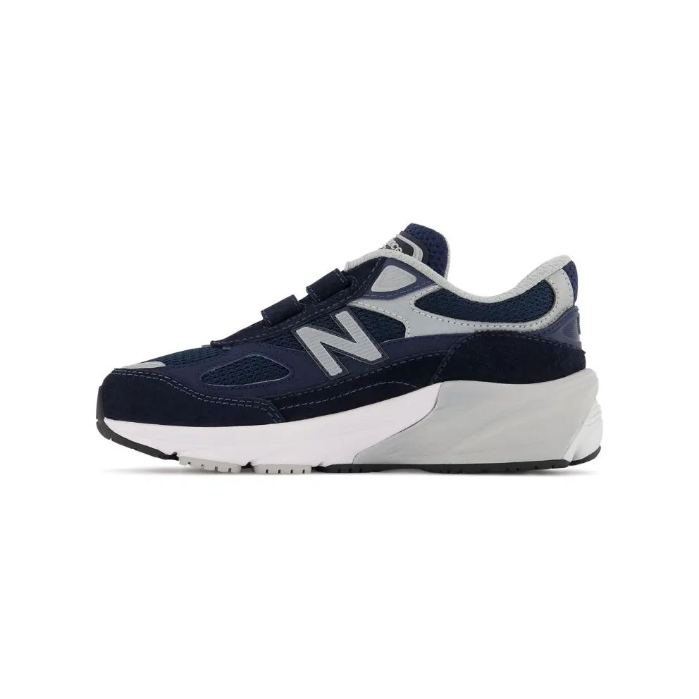 New Balance FuelCell 990v6 Hook and Loop Navy Silver (PV990NV6)