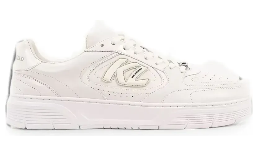 Karl Lagerfeld Geperforeerde met logopatch “White” (KL53025)