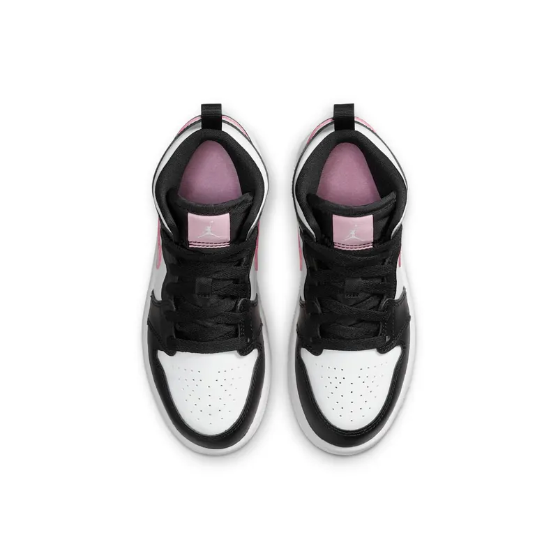 Jordan 1 Mid White Black Light Arctic Pink (PS) (640737 103)