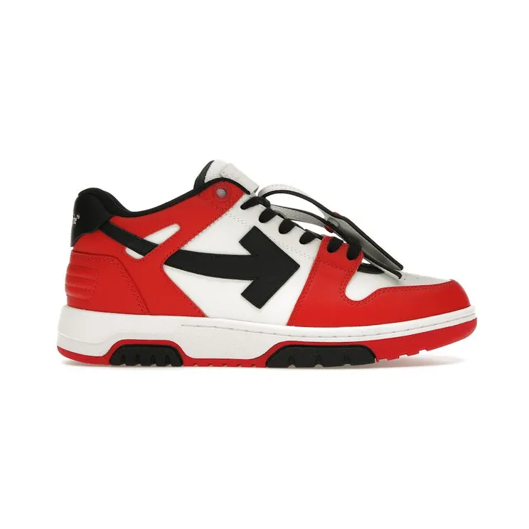 OFF-WHITE Out Of Office OOO Low Tops Red Black (2024) (OMIA189C99LEA013-2510)