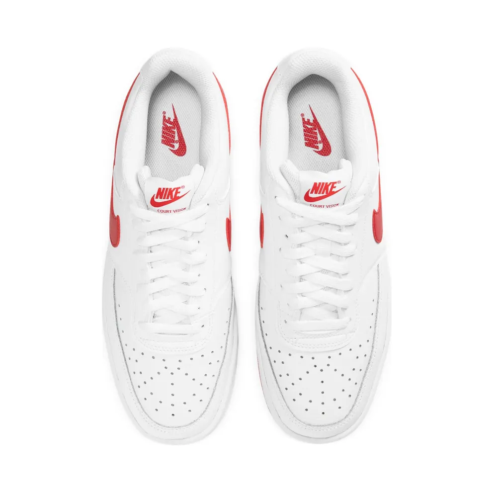 Nike Court Vision Low “White / University Red” (CD5434-101)