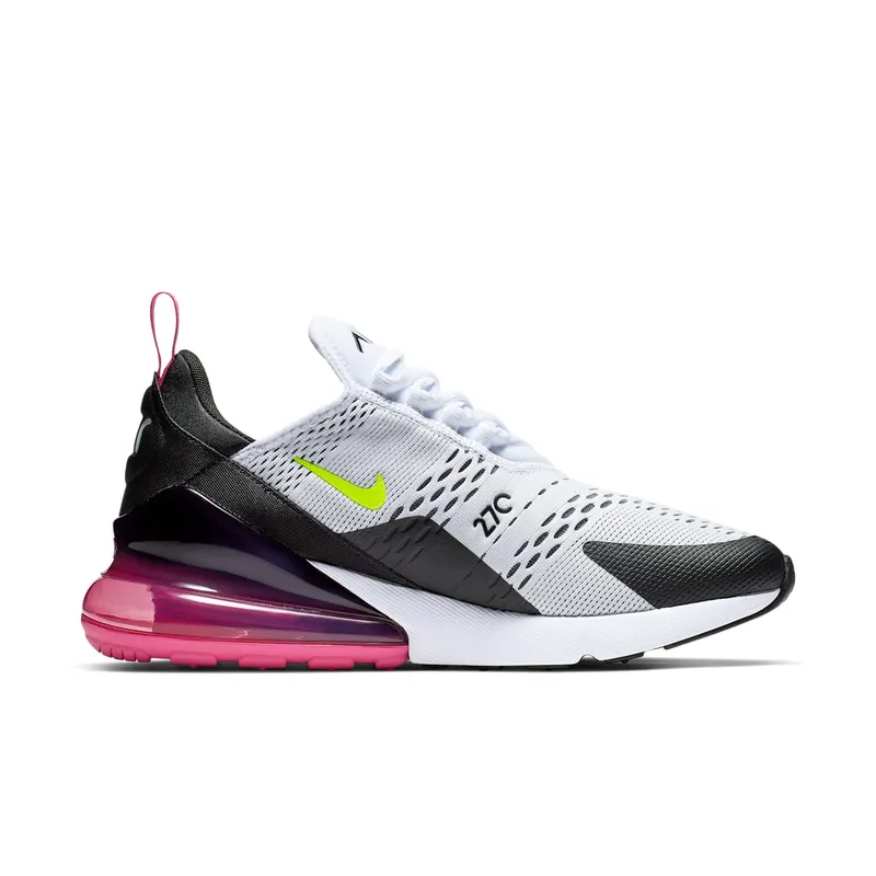 Nike Air Max 270 White Black Fuchsia Volt White/Black-Laser Fuchsia-Volt (AH8050-109)