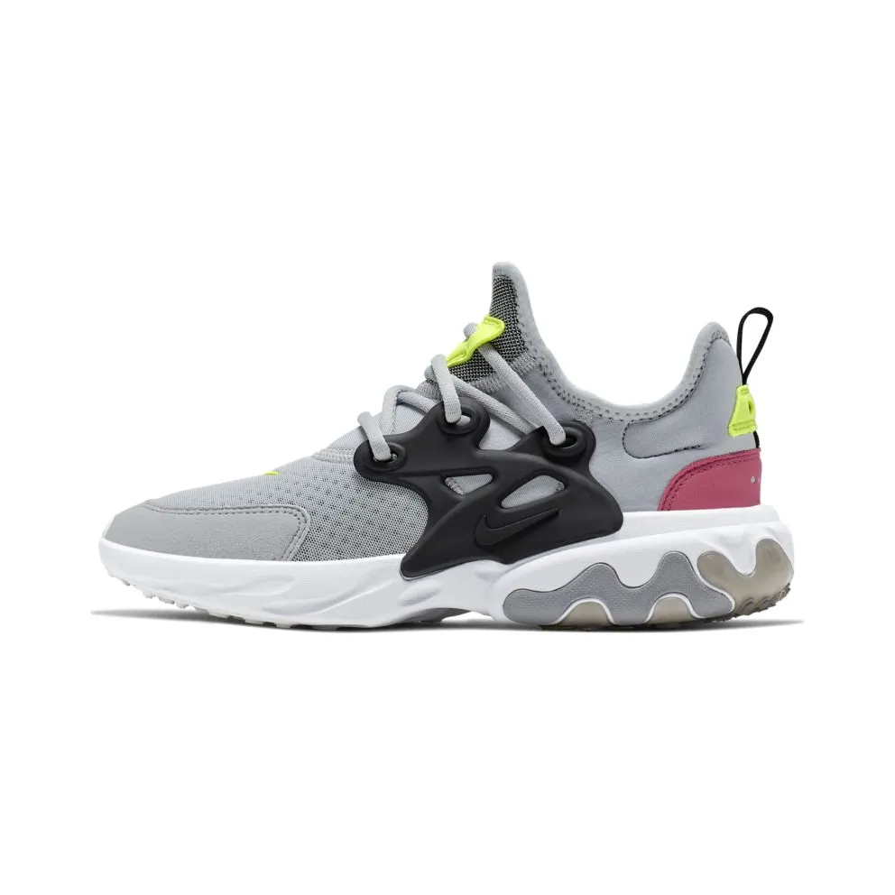 Nike React Presto Wolf Grey Black Rush Pink Volt (GS) Wolf Grey/Black-Rush Pink-Volt (BQ4002-004)