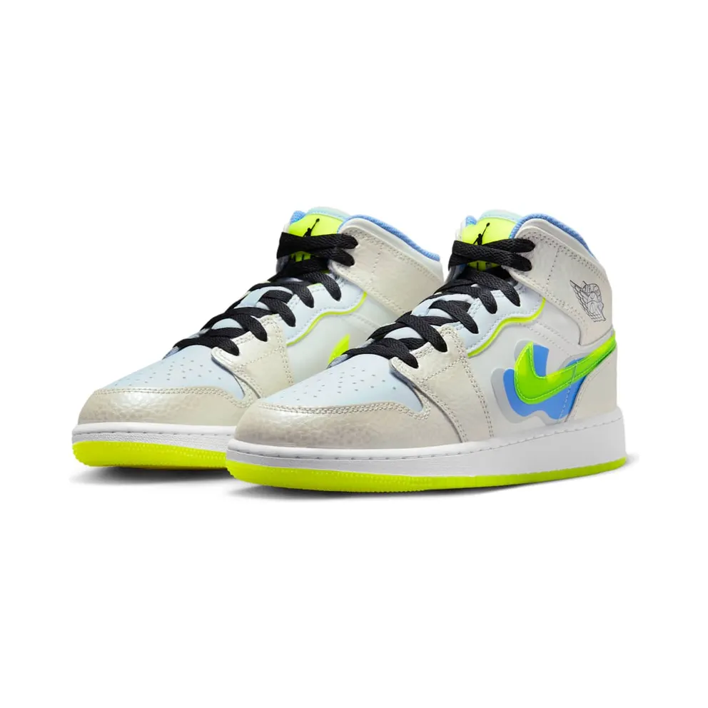 Air Jordan 1 Mid SE GS “Warped Swoosh'” (DV1314-017)